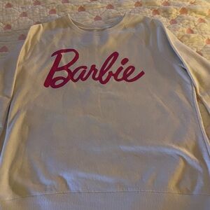 Barbie Cream Sweatshirt with Pink Logo